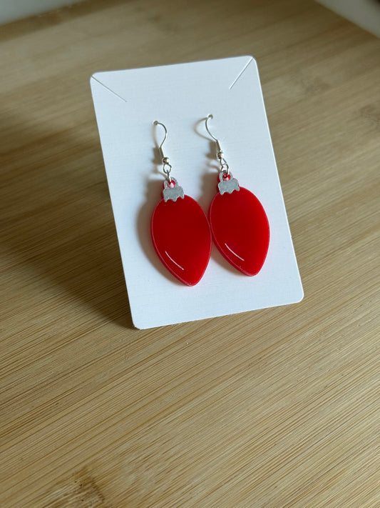 Christmas Bulb Acrylic Earrings