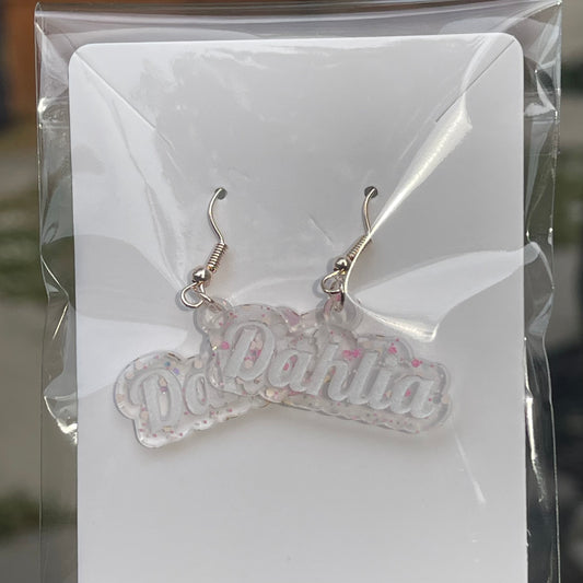 Custom Acrylic Name Earrings