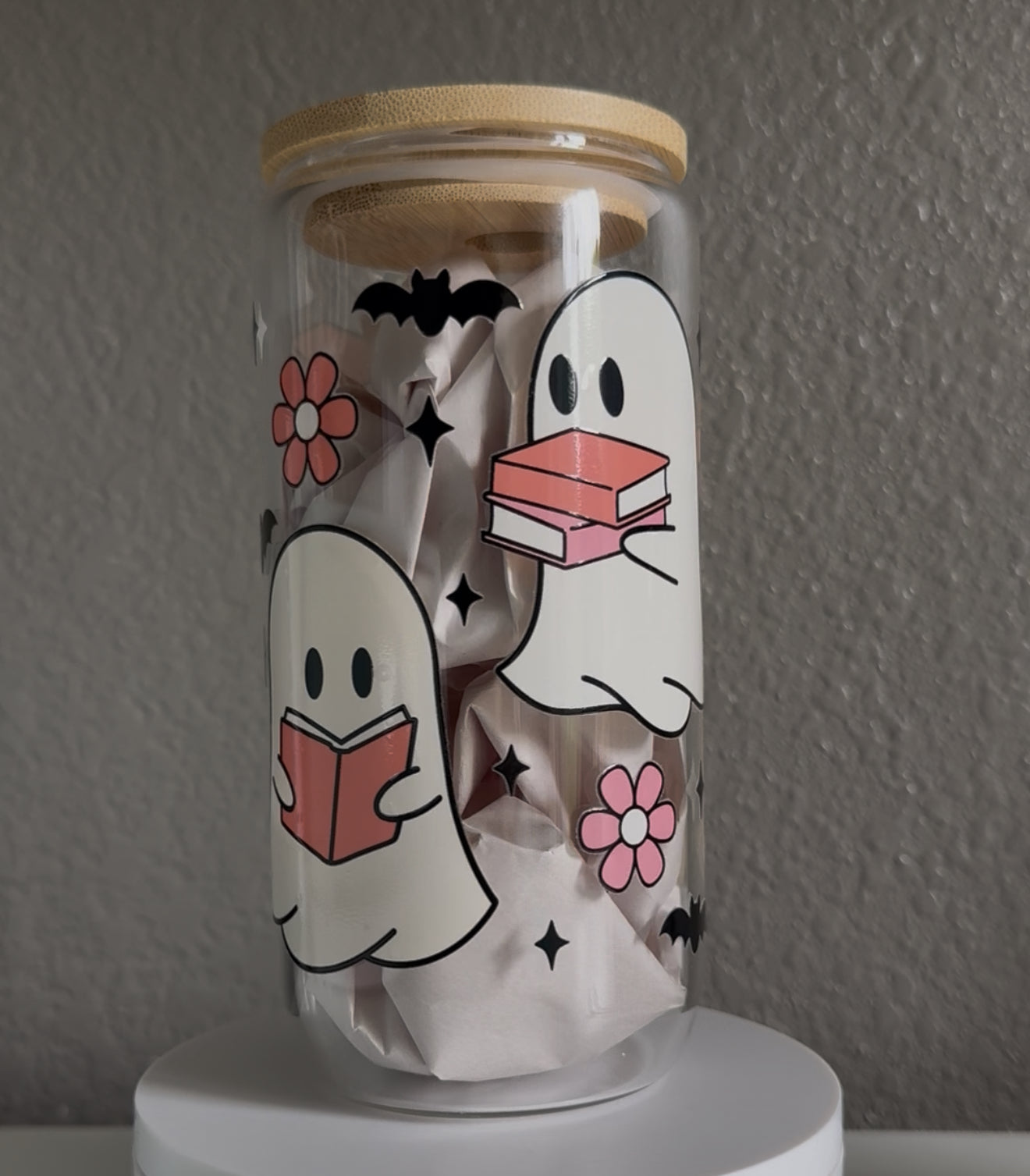 Halloween Glass Can Cup